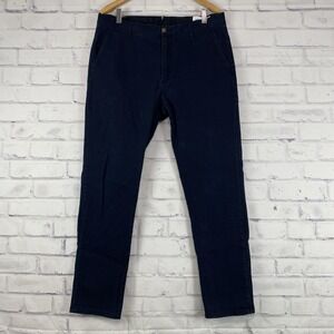 Mott & Bow Pants Men's Size 35 (35x31) Chino Pants Stretch‎ Blue Straight Leg